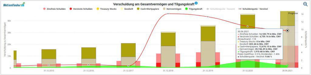 Die wichtigsten Bilanzpositionen der CDFG im Aktienfinder