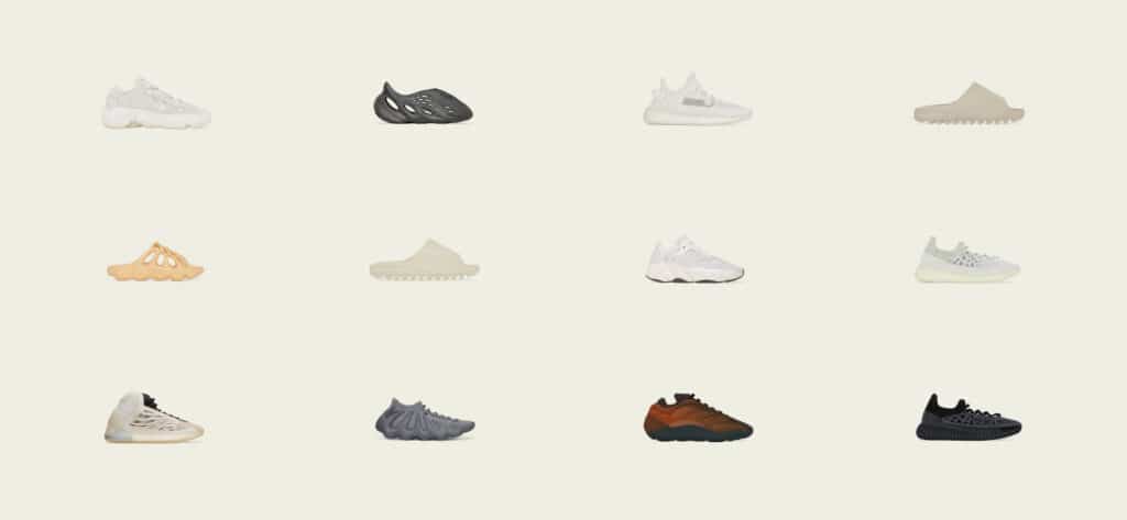 Das Yeezy Produktportfolio